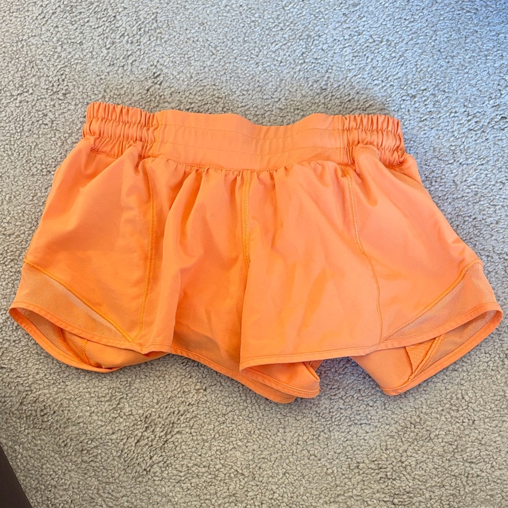 lululemon athletica Vibrant Orange Athletic Shorts size 4